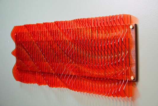 Parametric Wall Art - Burnt Orange Acrylic