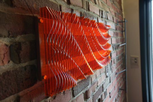 Parametric Wall Art - Burnt Orange Acrylic