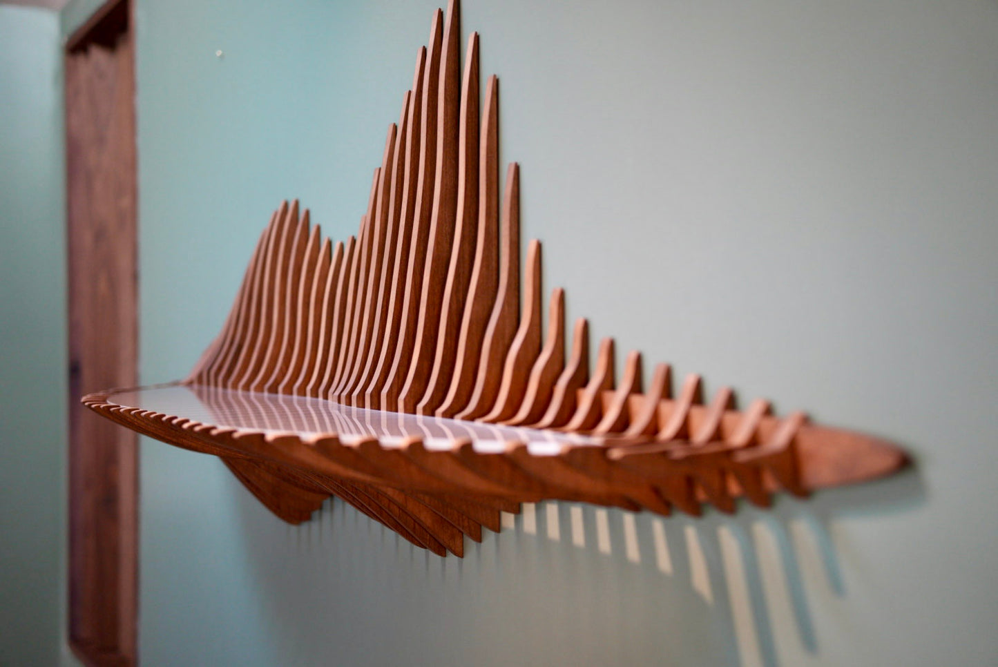 The Hanging Lake Shelf in Solid Cherry