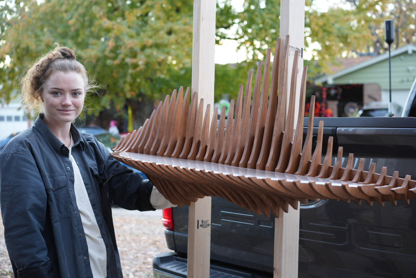 The Hanging Lake Shelf in Solid Cherry