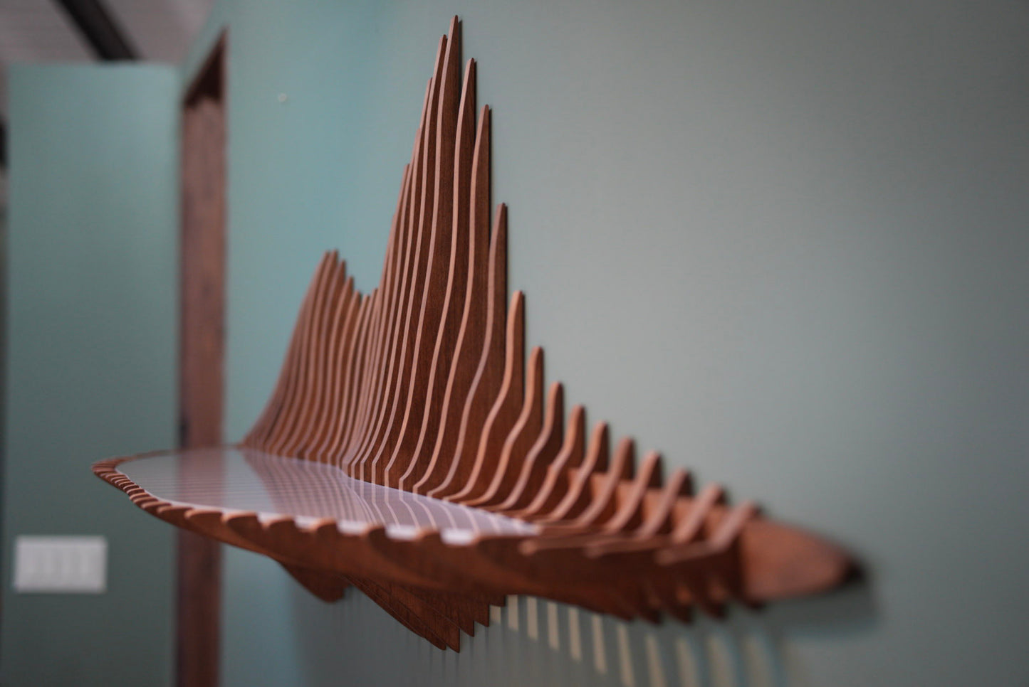 The Hanging Lake Shelf in Solid Cherry