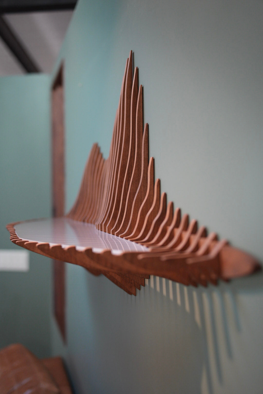 The Hanging Lake Shelf in Solid Cherry